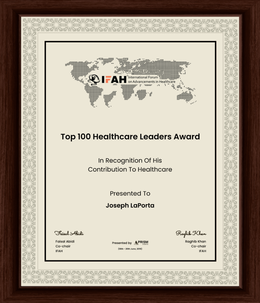 Joseph LaPorta Top 100 Healthcare Leaders Award