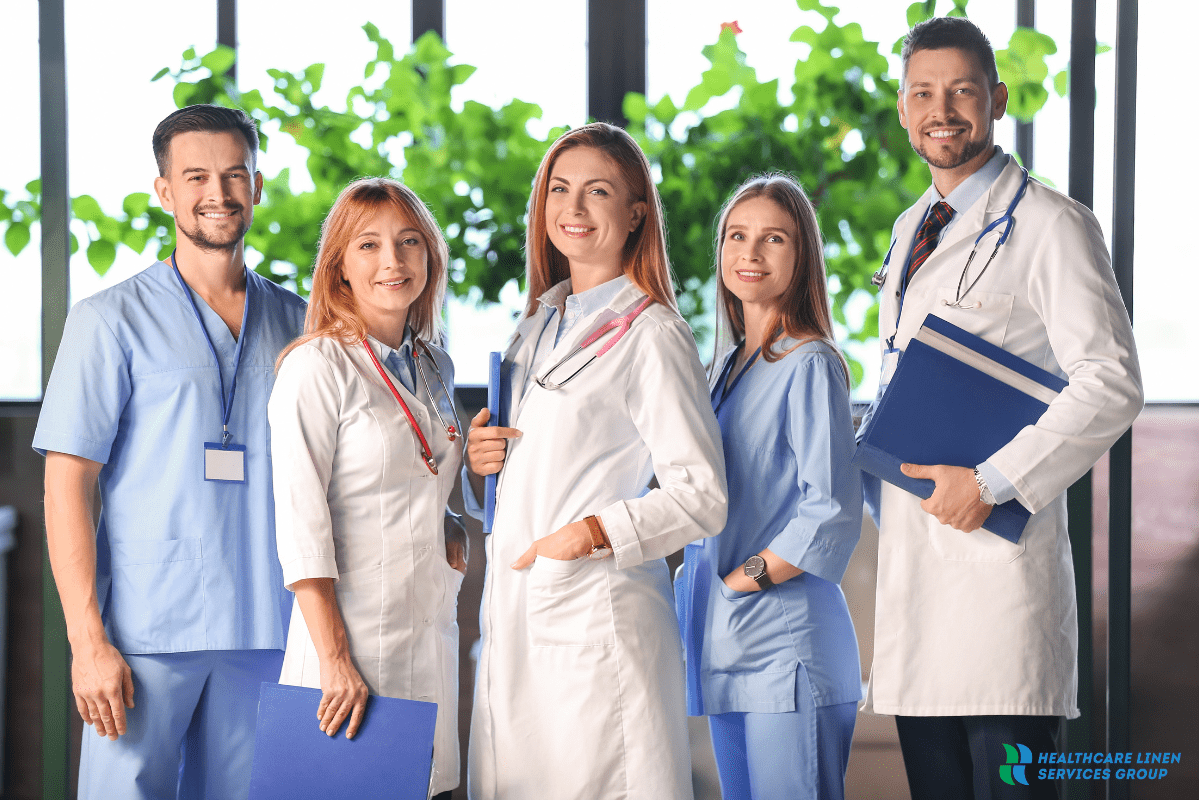 Doctors standing at hospital