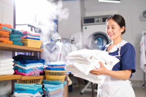 Women at Linen Laundry facility