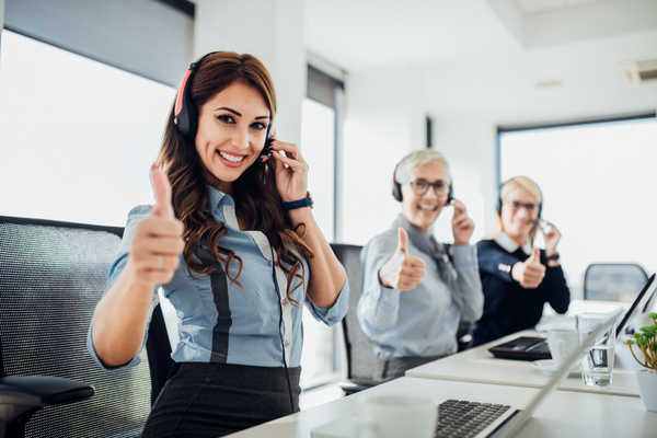 Customer support specialists handling inbound leads and client inquiries efficiently