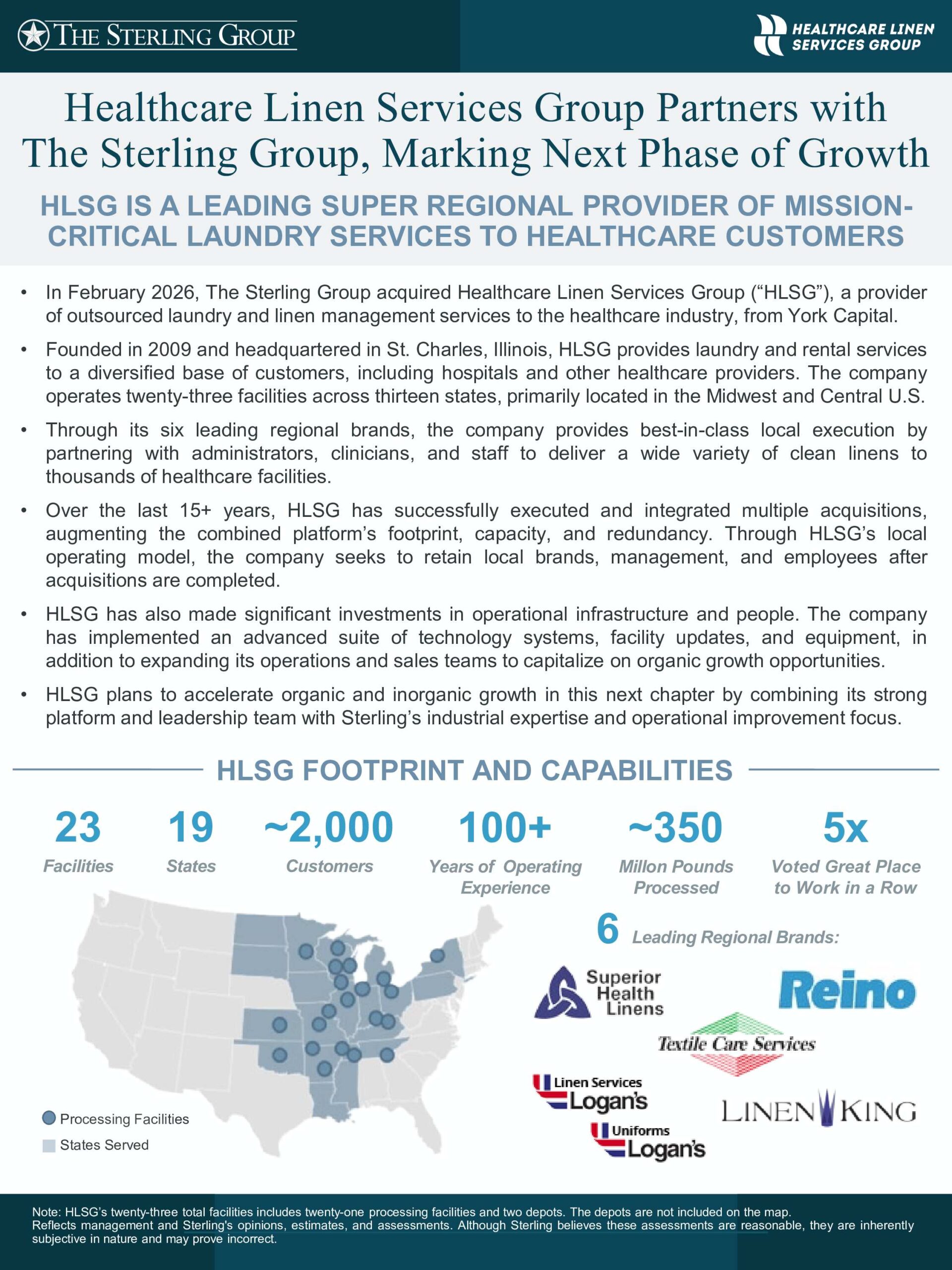 HLSG and The Sterling Group Announcement March 2026