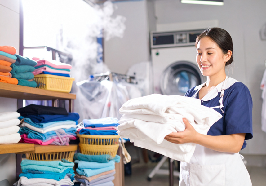Women at Linen Laundry facility